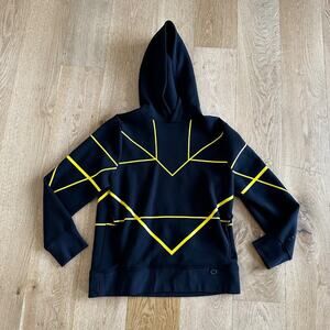BlackBarrett by Neil Barrett Symmetric Lines Hoodie in Black & Yellow